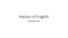 History of English