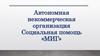 Автономная некоммерческая организация: Социальная помощь «МИГ»