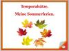 Temporalsätze. Meine Sommerferien