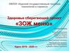 Здоровье сберегающий проект «ЗОЖ меню»