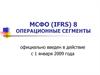 Мсфо (ifrs) 8 операционные сегменты