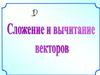 Сложение и вычитание векторов