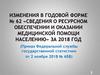Изменения в годовой форме № 62 «Cведения о ресурсном обеспечении и оказании медицинской помощи населению»