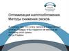 Оптимизация налогообложения. Методы снижения рисков