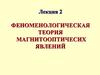 Феноменологическая теория магнитооптичесих явлений