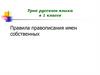 Правила правописания имен собственных