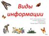 Виды информации. 3 класс