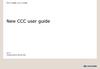 New CCC user guide 2017.5. Overseas Service Planning Team