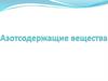 Азотсодержащие  вещества