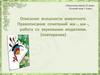 Описание внешности животного. Правописание сочетаний -жи-, -ши-