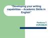 Developing your writing capabilities – Academic Skills in English