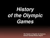 History of the Olympic Games