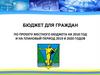 Бюджет для граждан по проекту местного бюджета на 2018 год и на плановый период 2019 и 2020 годов