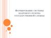 Формирование системы кадрового резерва государственной службы