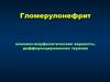 Гломерулонефрит. Клинико-морфологические варианты, дифференцированная терапия