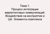 Процесс интеграции маркетинговых коммуникаций. Воздействие на восприятие и ЦА. Тема 1