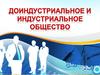 Доиндустриальное и индустриальное общество