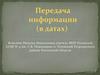 Передача информации (в датах)