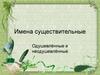 Имена существительные. Одушевлённые и неодушевлённые