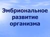 Эмбриональное развитие организма