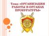 Организация работы в органах прокуратуры