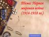 Первая мировая война (1914-1918 гг.)