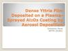 Dense Yttria Film Deposited on a Plasma-Sprayed Al2Oз Coating by Aerosol Deposition