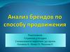 Анализ брендов по способу продвижения