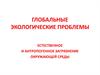 Глобальные экологические проблемы. Естественное и антропогенное загрязнение окружающей среды