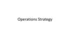 Operations Strategy