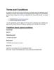 Terms and Conditions