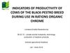 Indicators of productivity of cows of the black-pestro breed during use in rations organic chrome