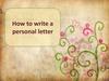 How to write a personal letter
