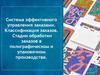 Полиграфическая промышленность. Система эффективного управления заказами. Классификация заказов