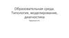 Образовательная среда. Типология, моделирование, диагностика