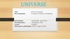 UNIVERSE - публічна компанія