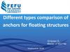 Different types comparison of anchors for floating structures