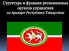 Структура и функции региональных органов управления на примере Республики Татарстан