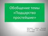 Обобщение темы «Подцарство простейшие»