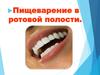 Пищеварение в ротовой полости