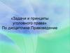 Уголовное право, задачи и принципы
