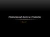 Feminism and radical feminism