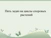 Циклы споровых растений. Задачи на моногибридное скрещивание