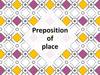Grade preposition of place