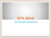ЕГЭ 2016. Основные моменты
