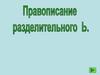 Правописание разделительного мягкого знака