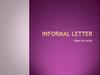 Informal letter