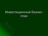 Инвестиционный бизнес-план