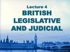 British legislative and judicial