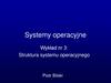 Systemy operacyjne. Struktura systemu operacyjnego